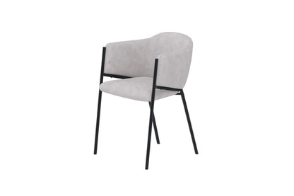 Evelina spisebordsstole - sort, lysegrå - 2 stk. - billede 3