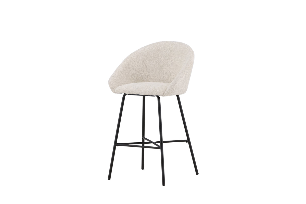 Velvet barstole - hvid, sort - 2 stk. - billede 2