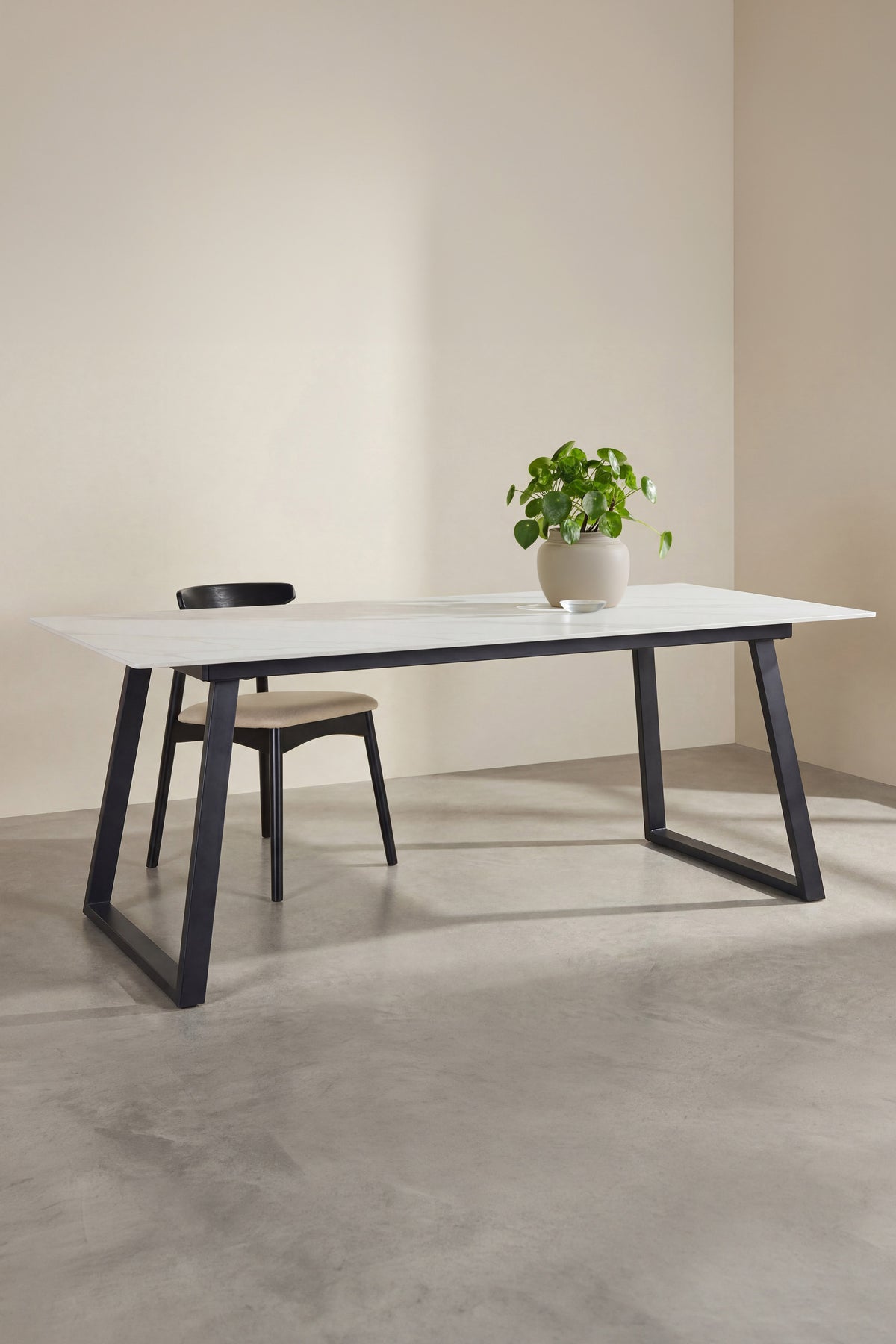 Estelle spisebord - 200 × 90 cm - sort, hvid - billede 9