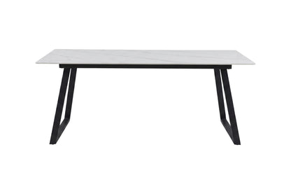 Estelle spisebord - 200 × 90 cm - sort, hvid - billede 1