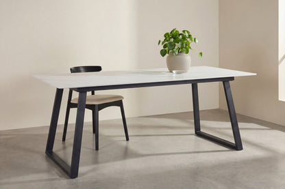 Estelle spisebord - 200 × 90 cm - sort, hvid - billede 5