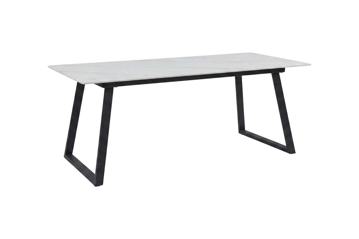 Estelle spisebord - 200 × 90 cm - sort, hvid - billede 2