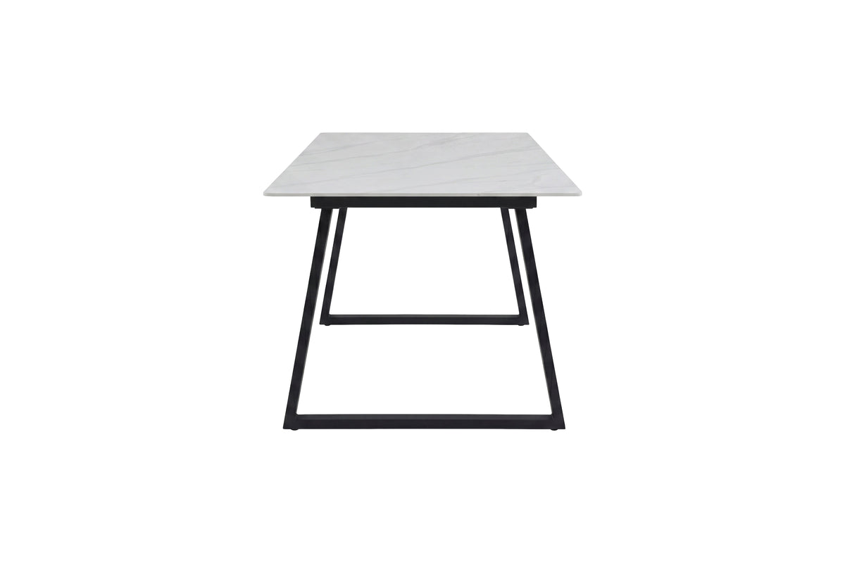 Estelle spisebord - 200 × 90 cm - sort, hvid - billede 3