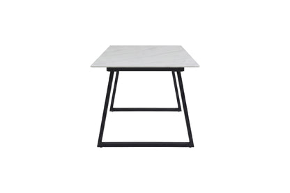 Estelle spisebord - 200 × 90 cm - sort, hvid - billede 3