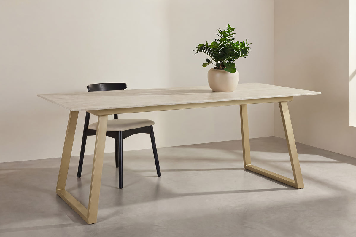 Estelle spisebord - 200 × 90 cm - beige - billede 5