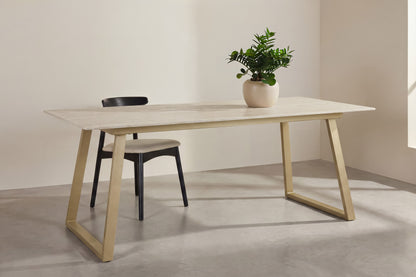 Estelle spisebord - 200 × 90 cm - beige - billede 5
