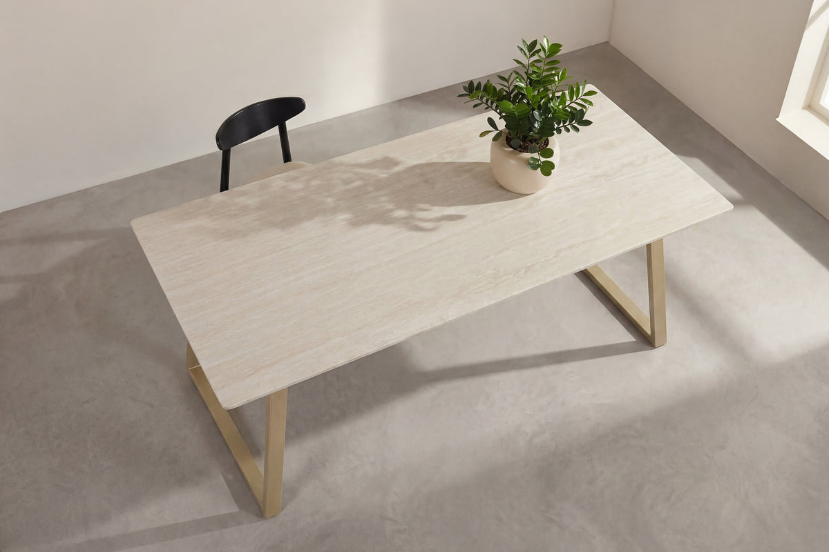 Estelle spisebord - 200 × 90 cm - beige - billede 6