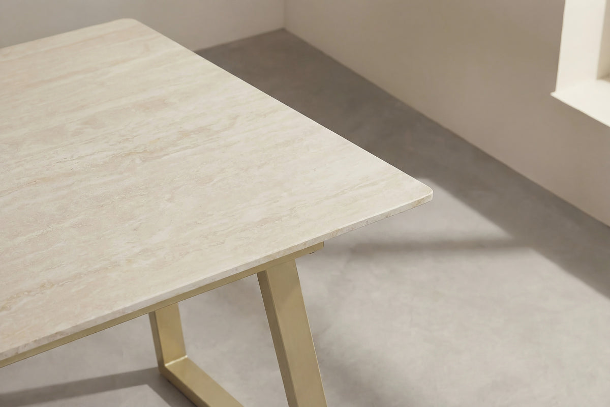 Estelle spisebord - 200 × 90 cm - beige - billede 8