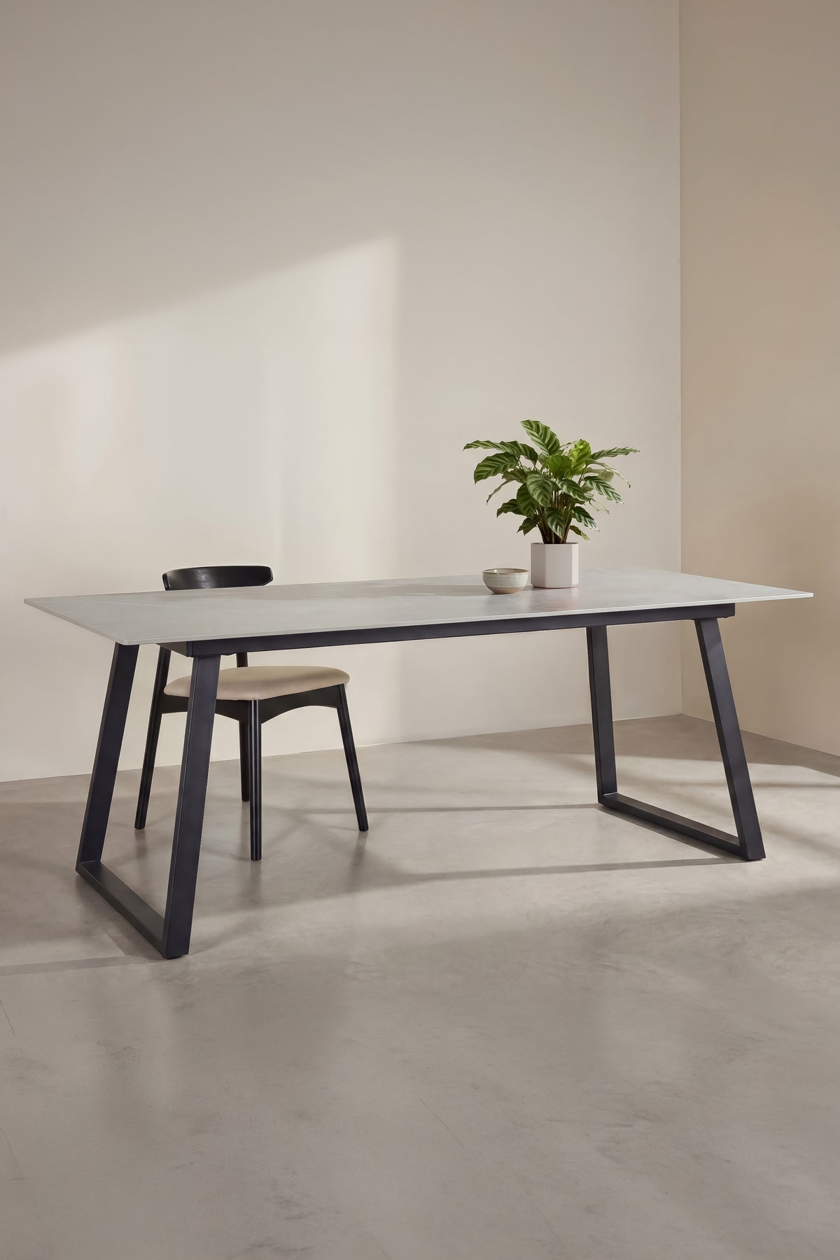 Estelle spisebord - 200 × 90 cm - mørkegrå, sort - billede 9
