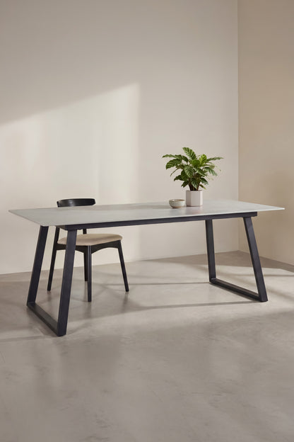 Estelle spisebord - 200 × 90 cm - mørkegrå, sort - billede 9