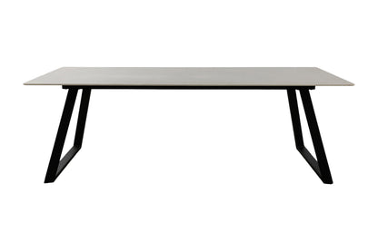 Estelle spisebord - 200 × 90 cm - mørkegrå, sort - billede 1