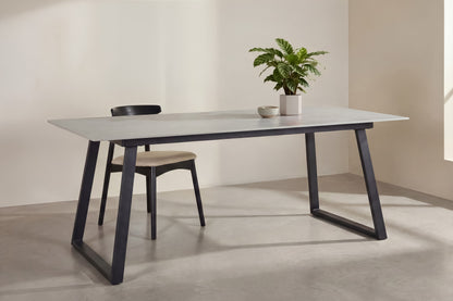 Estelle spisebord - 200 × 90 cm - mørkegrå, sort - billede 5