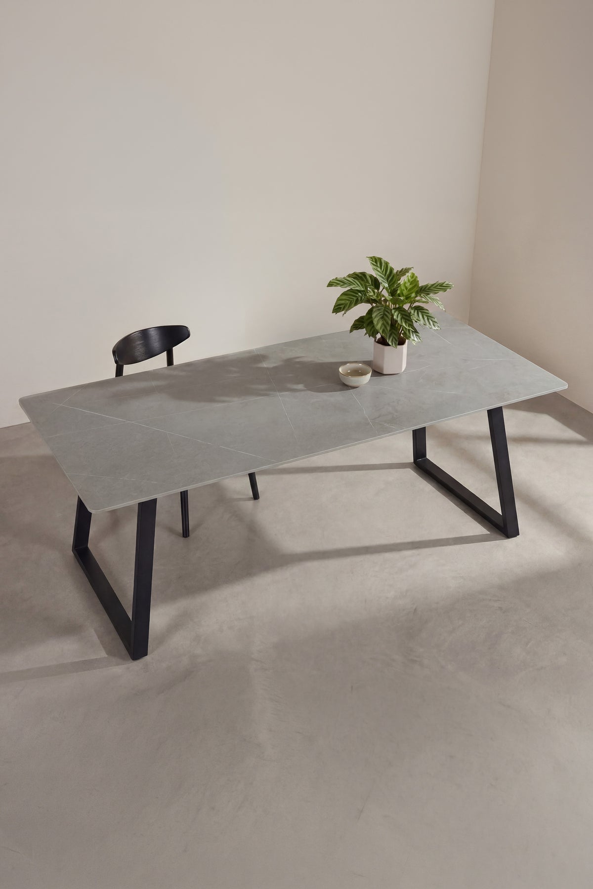 Estelle spisebord - 200 × 90 cm - mørkegrå, sort - billede 10