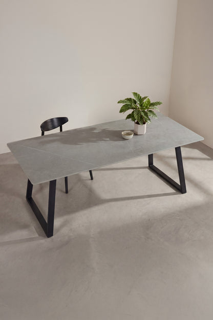 Estelle spisebord - 200 × 90 cm - mørkegrå, sort - billede 10