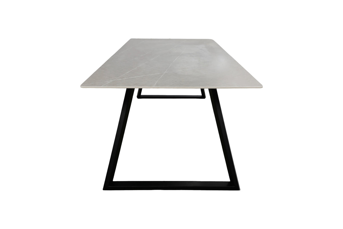 Estelle spisebord - 200 × 90 cm - mørkegrå, sort - billede 3