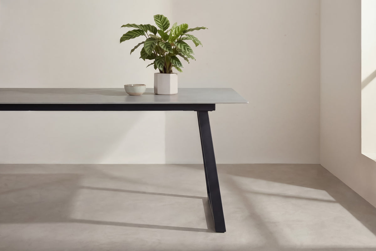 Estelle spisebord - 200 × 90 cm - mørkegrå, sort - billede 7
