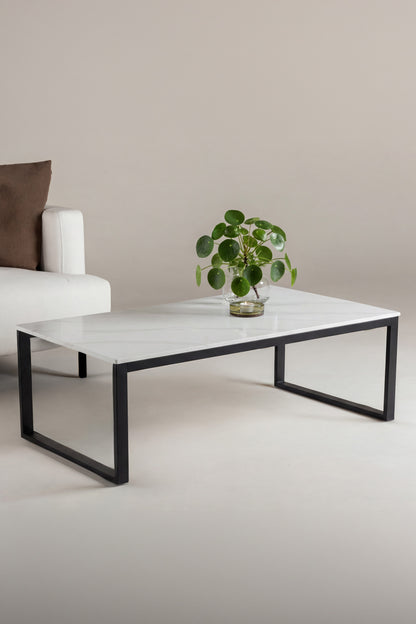 Estelle sofabord - 120 × 60 cm - sort, hvid - billede 9