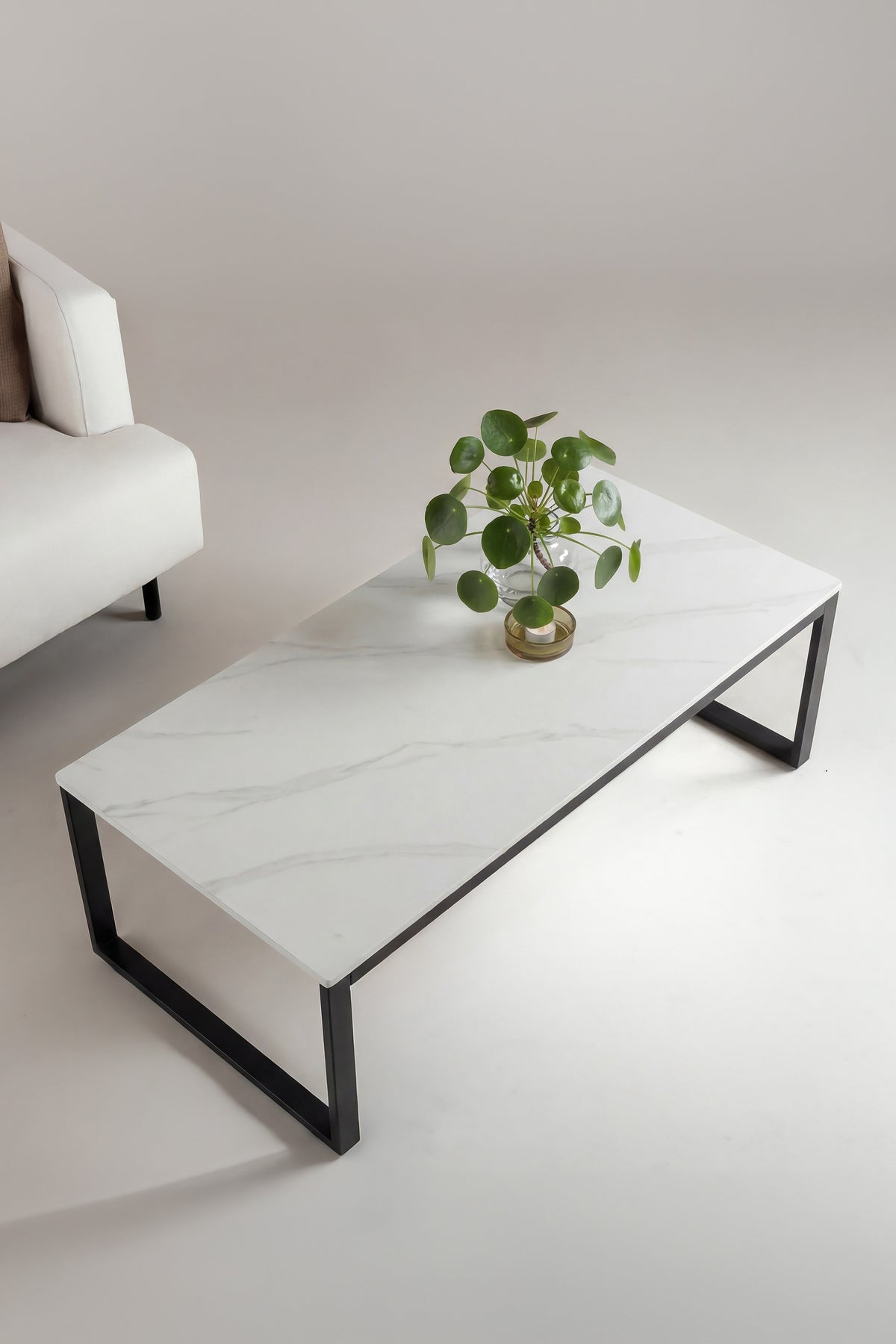 Estelle sofabord - 120 × 60 cm - sort, hvid - billede 10