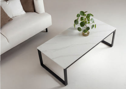 Estelle sofabord - 120 × 60 cm - sort, hvid - billede 6