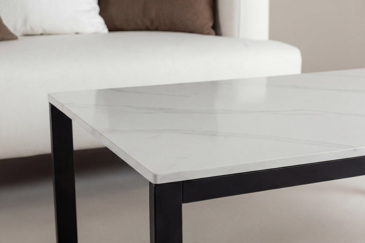 Estelle sofabord - 120 × 60 cm - sort, hvid - billede 8