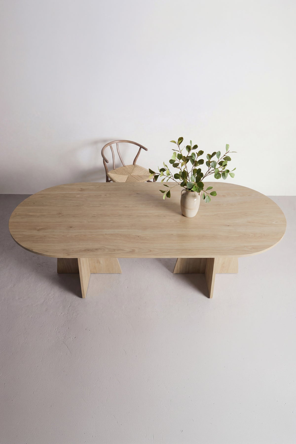 Bootcut ovalt spisebord - 230 × 115 cm - natur - billede 10
