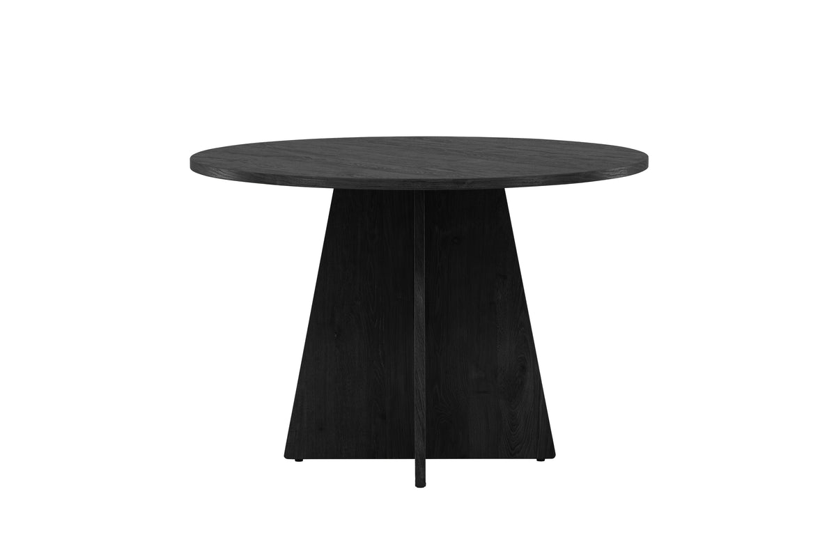 Bootcut rundt spisebord - Ø110 cm - sort - billede 1