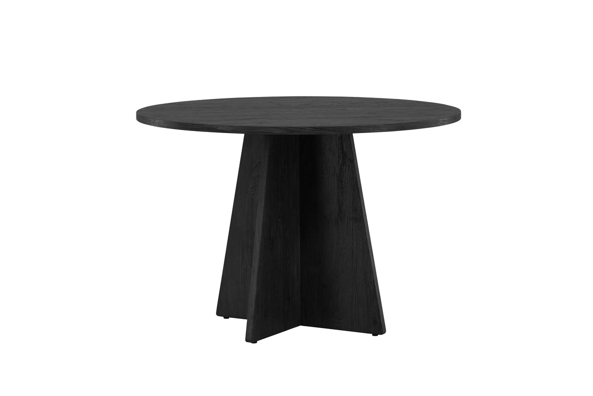 Bootcut rundt spisebord - Ø110 cm - sort - billede 2
