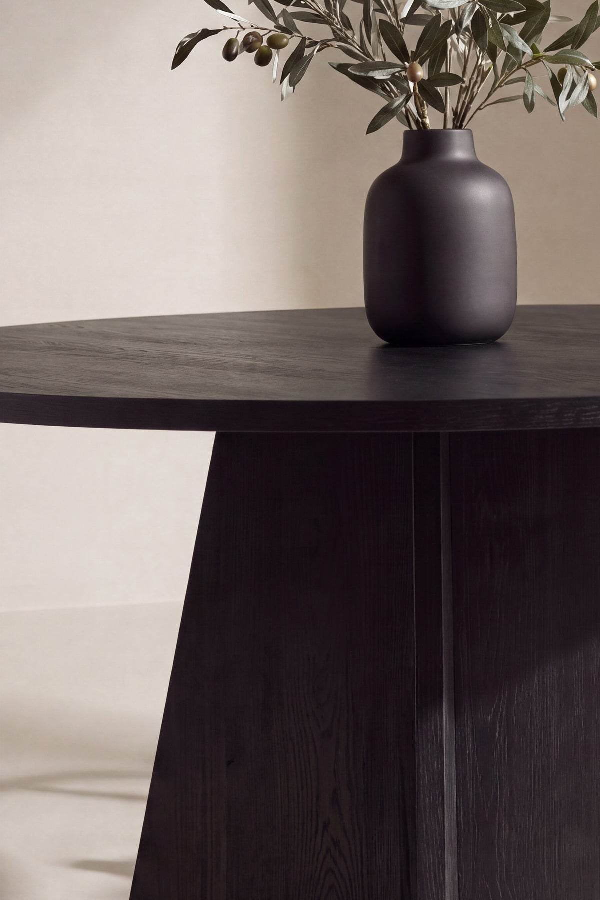 Bootcut rundt spisebord - Ø110 cm - sort - billede 9
