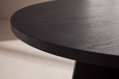 Bootcut rundt spisebord - Ø110 cm - sort - billede 6