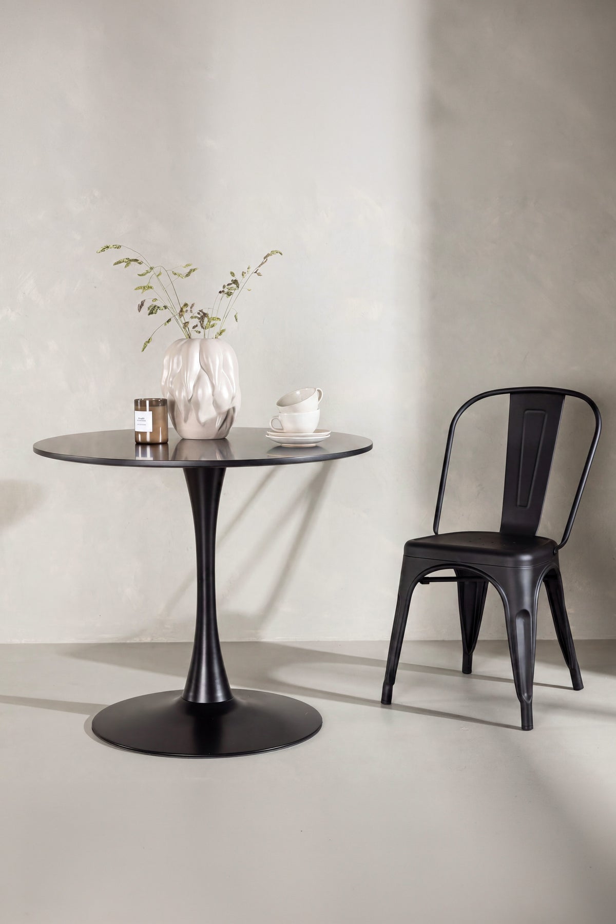Hamden rundt spisebord - Ø80 cm - sort - billede 7