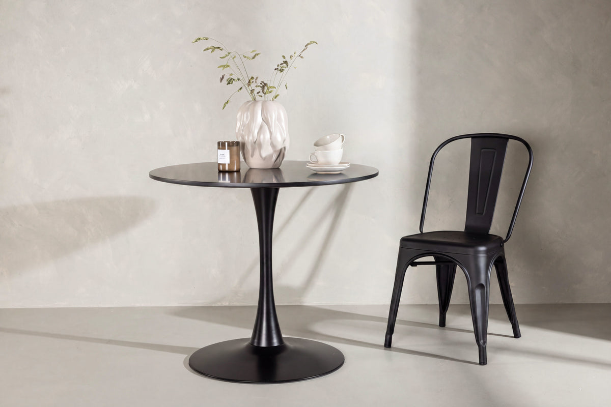 Hamden rundt spisebord - Ø80 cm - sort - billede 3