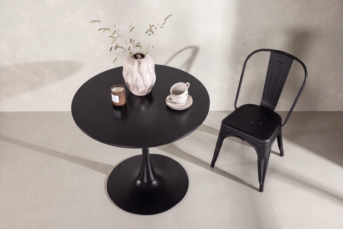 Hamden rundt spisebord - Ø80 cm - sort - billede 4