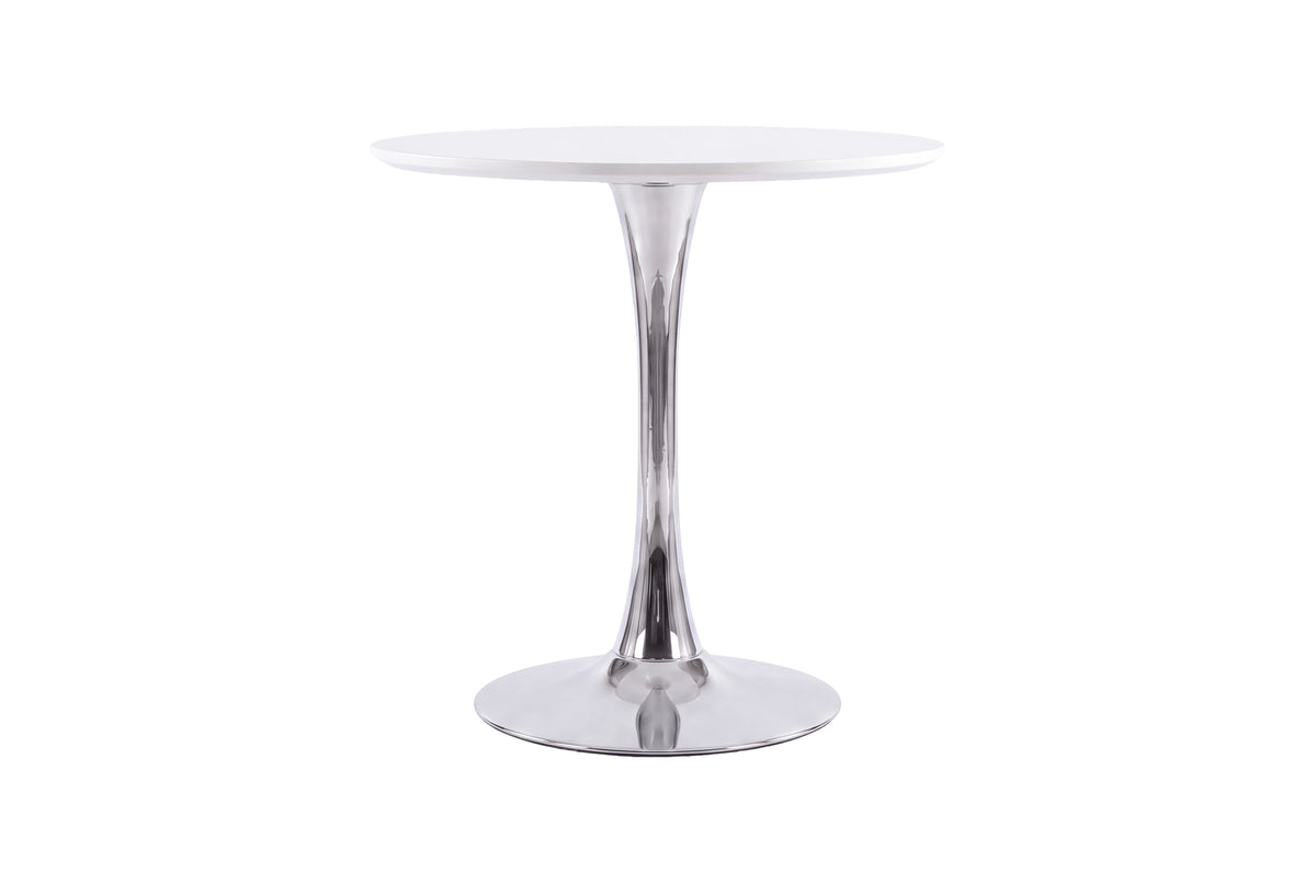 Hamden rundt spisebord - Ø80 cm - hvid, sølv - billede 1