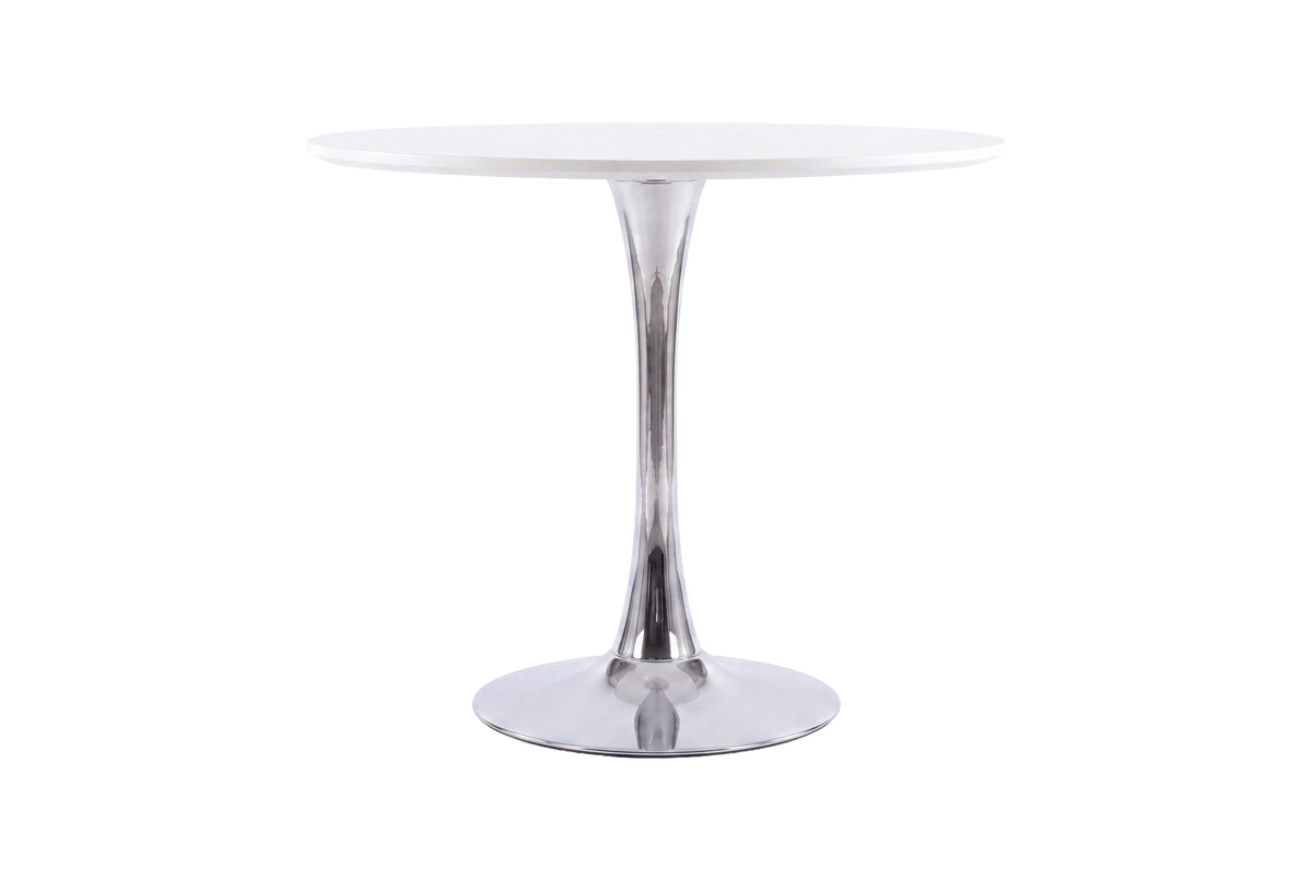 Hamden rundt spisebord - Ø110 cm - hvid, sølv - billede 2
