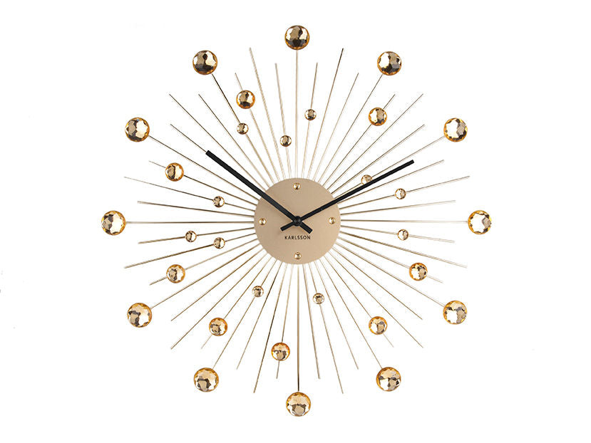Karlsson vægur Sunburst Crystal – Guld