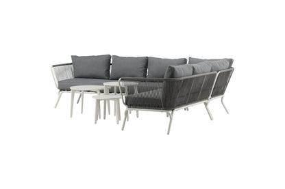 Roxo Have Hjørnesofa Sæt Hvid/Grå