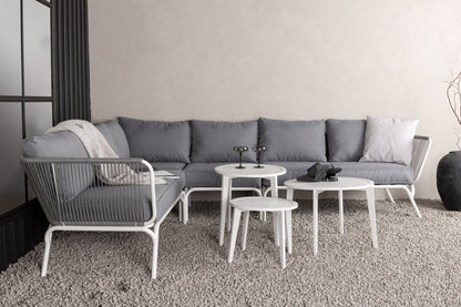 Roxo Have Hjørnesofa Sæt Hvid/Grå