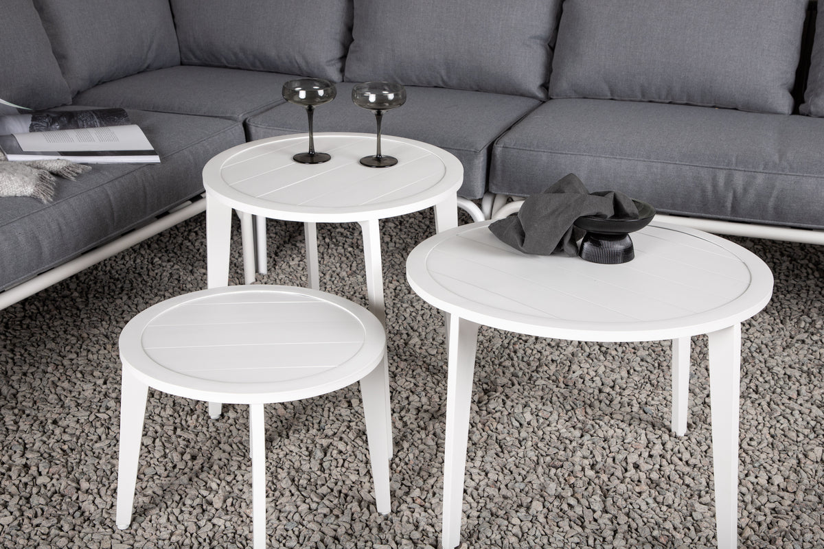 Roxo Have Hjørnesofa Sæt Hvid/Grå