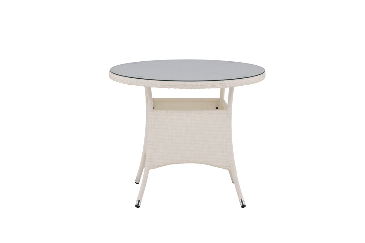 Volta rundt havebord - Ø90 cm - hvid - billede 1