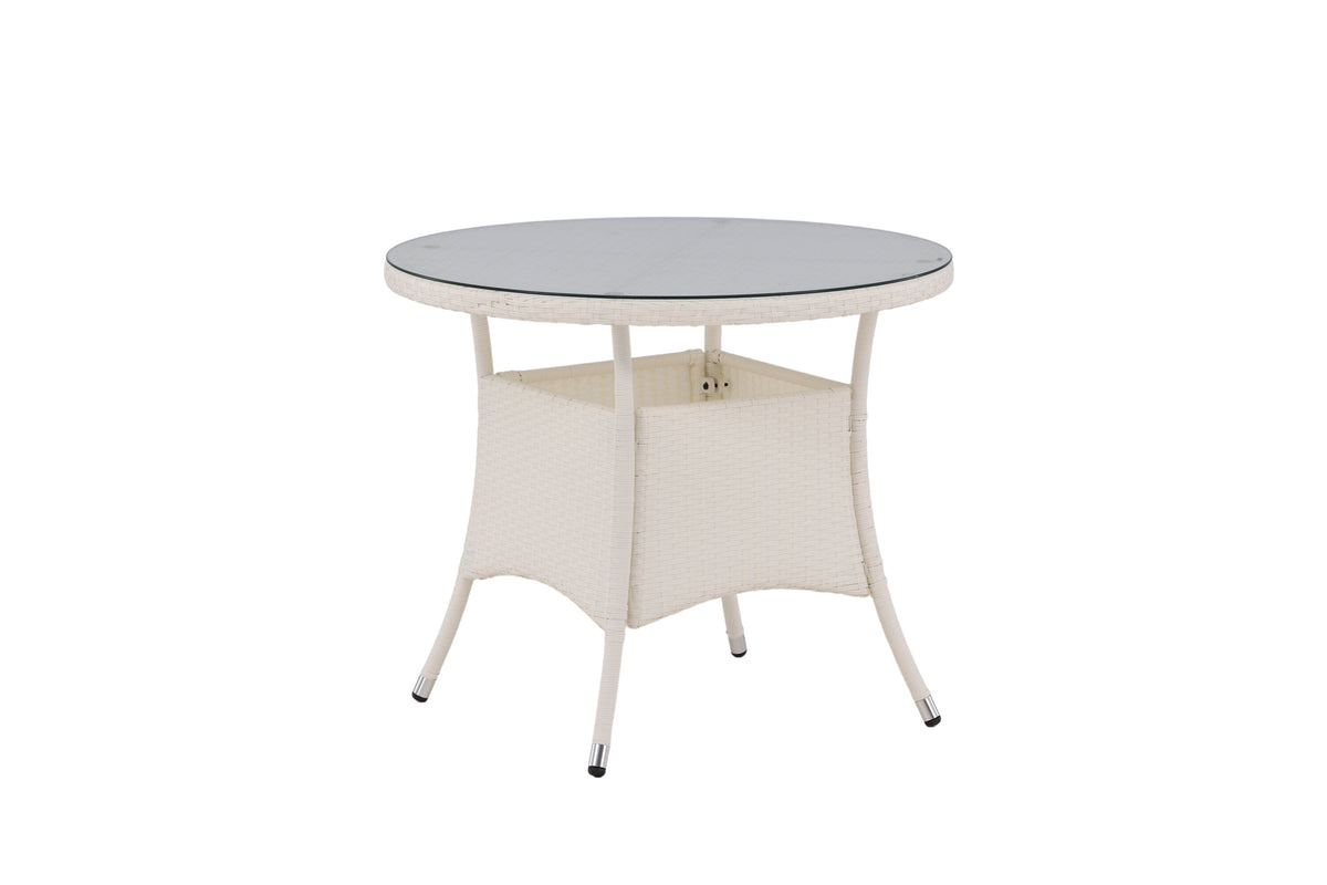 Volta rundt havebord - Ø90 cm - hvid - billede 3