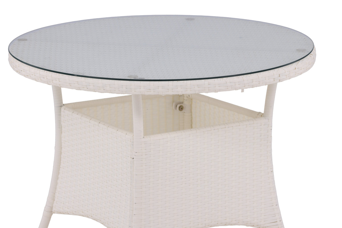 Volta rundt havebord - Ø90 cm - hvid - billede 4
