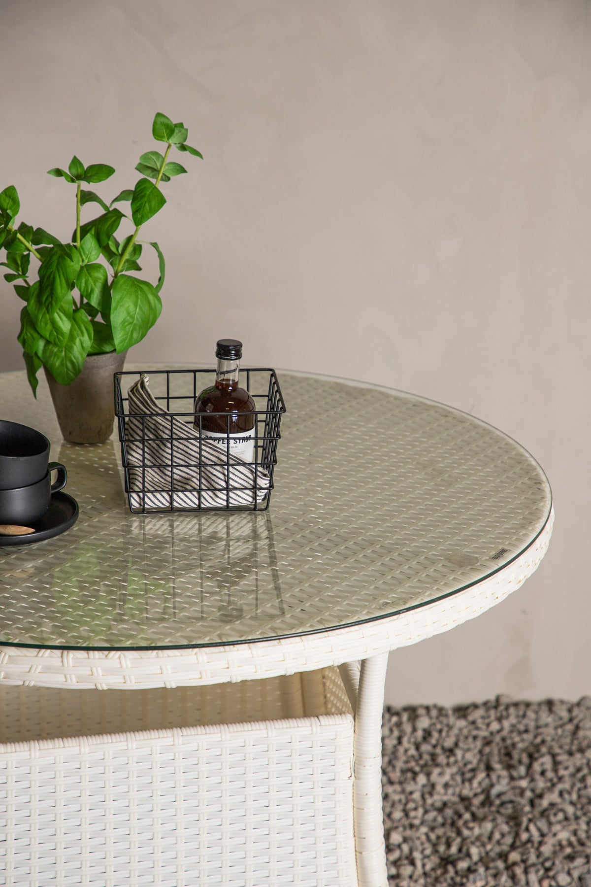 Volta rundt havebord - Ø90 cm - hvid - billede 18