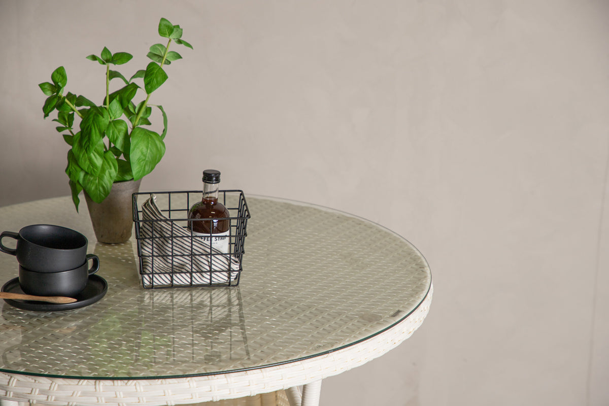 Volta rundt havebord - Ø90 cm - hvid - billede 15