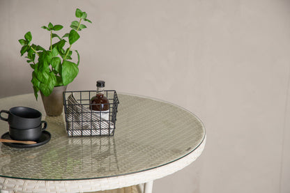 Volta rundt havebord - Ø90 cm - hvid - billede 15