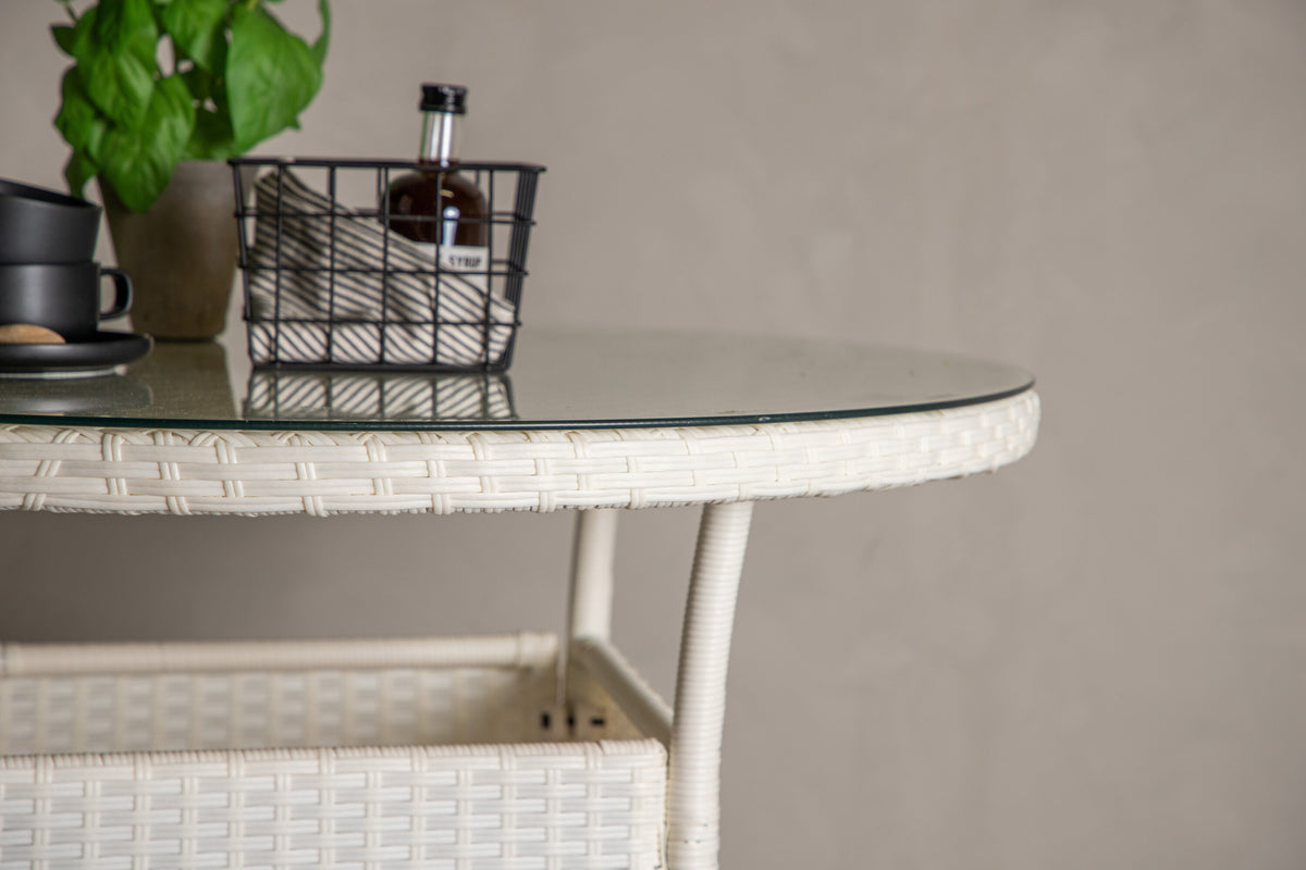 Volta rundt havebord - Ø90 cm - hvid - billede 16