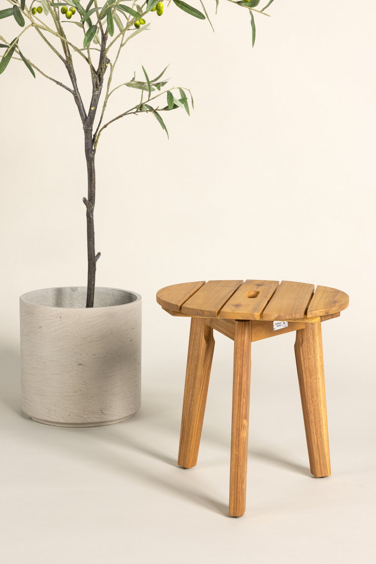 Chania sidebord - Ø40 cm - natur - billede 15
