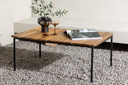 Penh sofabord - 100 × 65 cm - natur, sort - billede 14