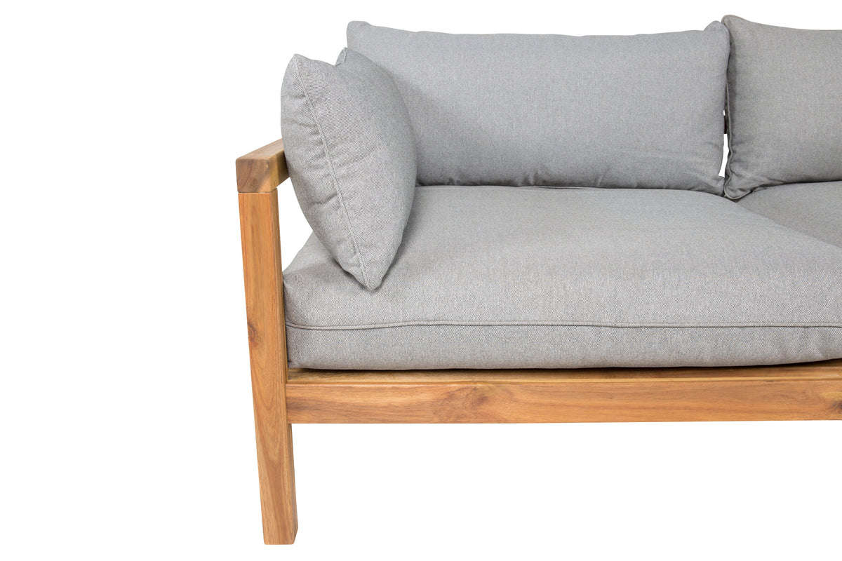 Marion 2-personers sofa - grå, natur - billede 3