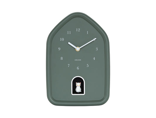 Karlsson vægur Modern Kitty - Junglegrøn