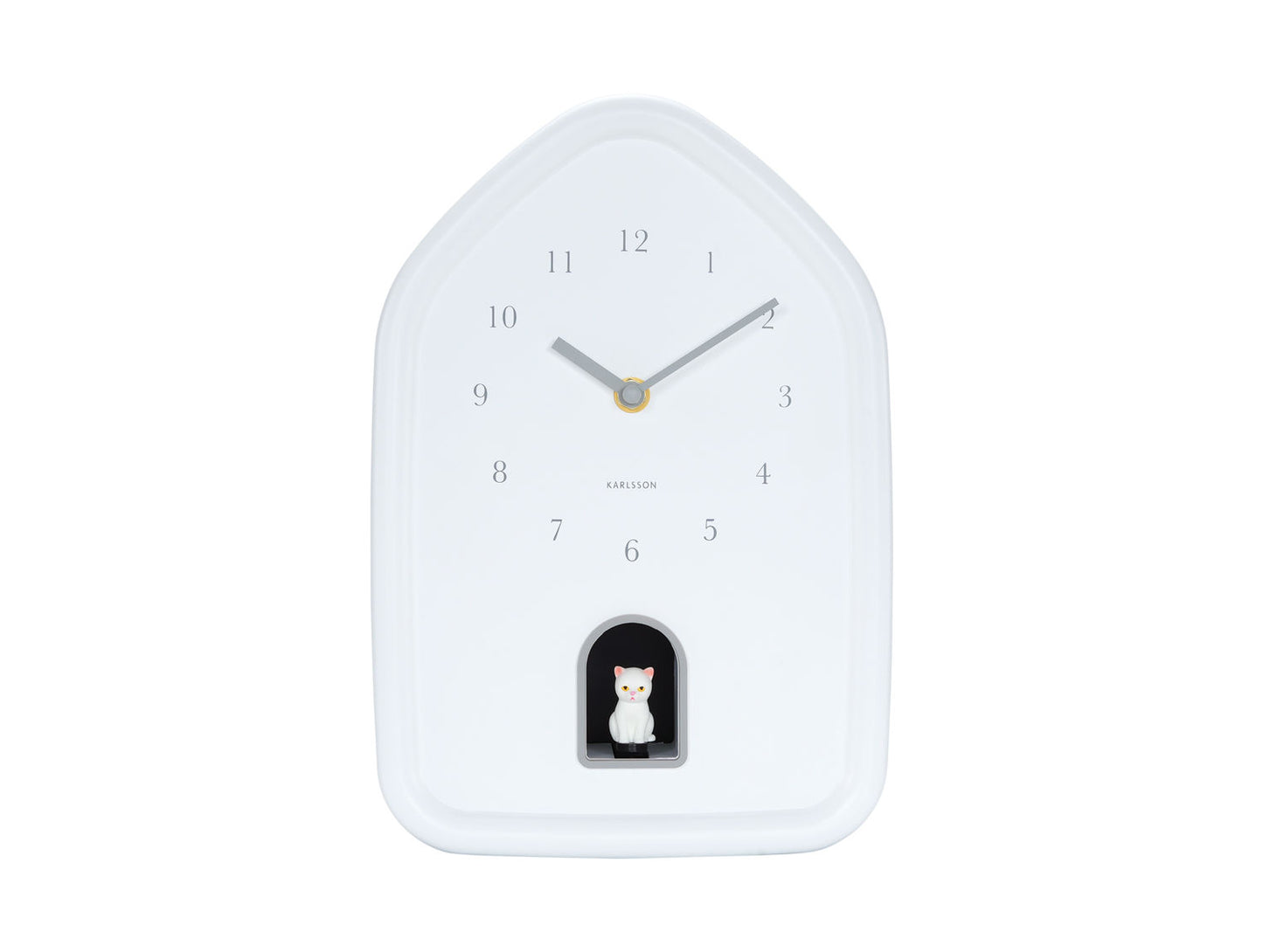 Karlsson vægur Modern Kitty - Hvid